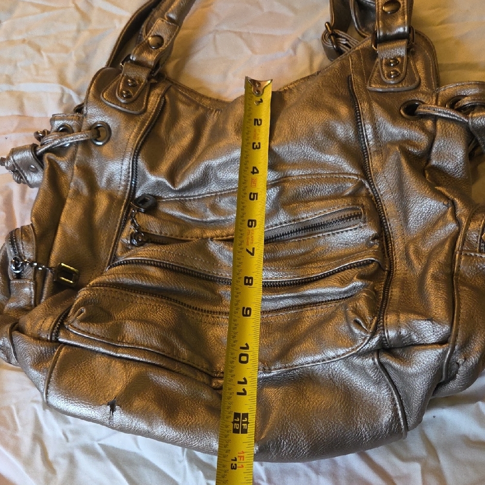 Array Metallic Silver Shoulder Bag - image 4